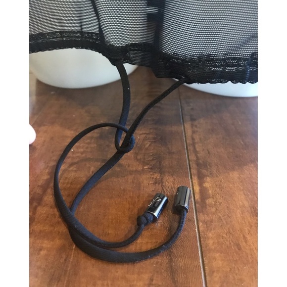 NWOT Joseph Ribkoff Sheer Black Hoodie With Rhinestone on hood and cuffs Top - Picture 7 of 11